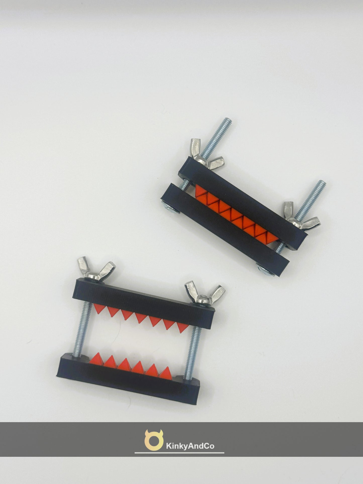 Spiked Nipple Press - Red & Black (pair)