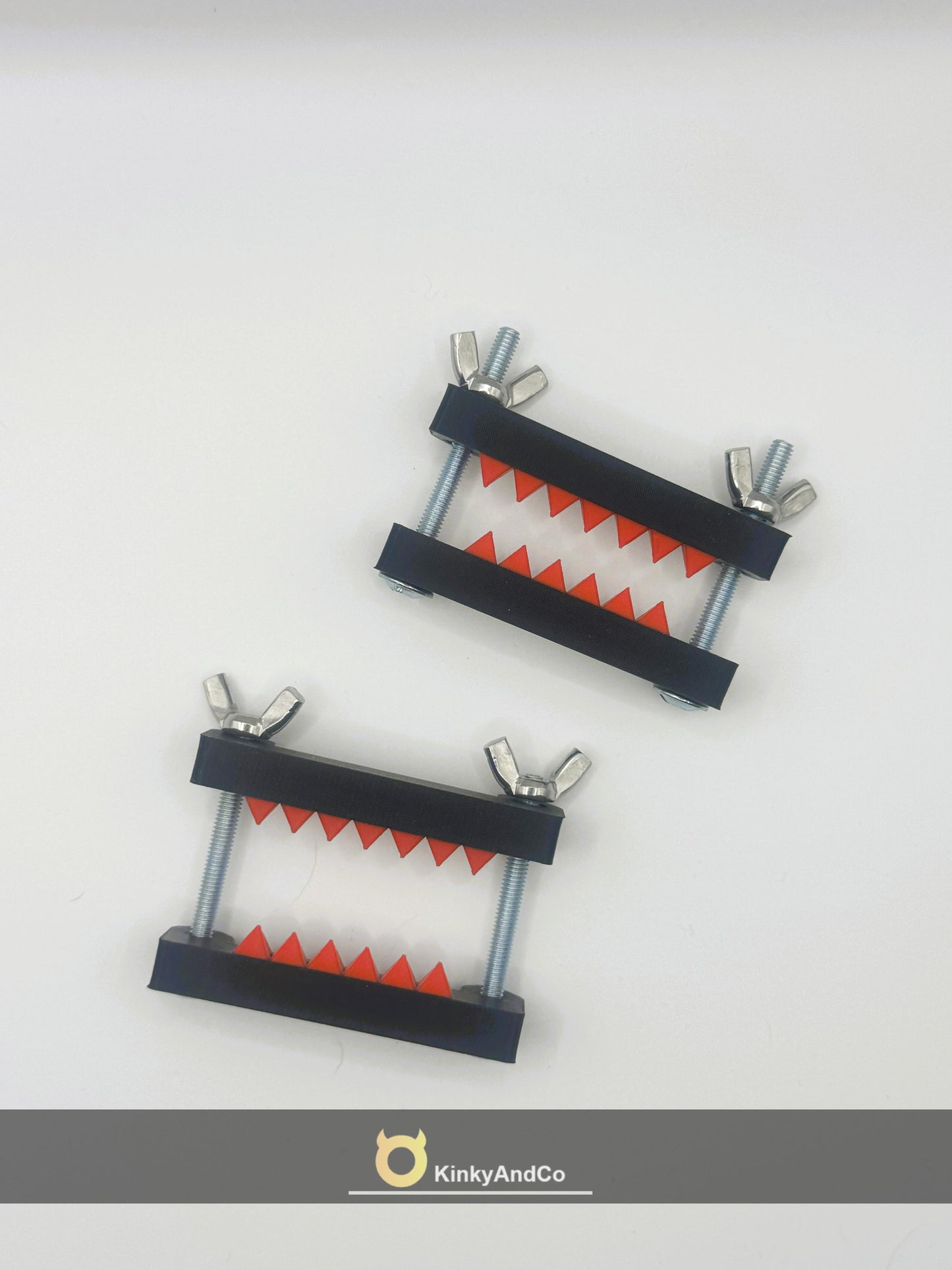 Spiked Nipple Press - Red & Black (pair)