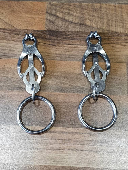 Spiked Nipple Clamps with ring attachments