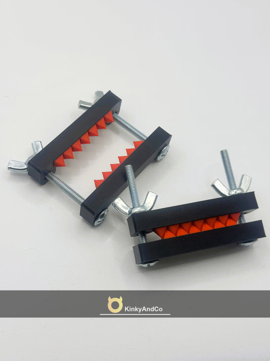 Spiked Nipple Press - Red & Black (pair)