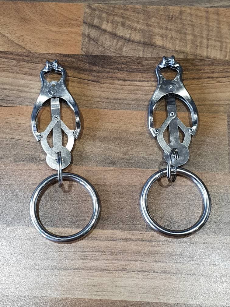 Spiked Nipple Clamps with Ring attachments