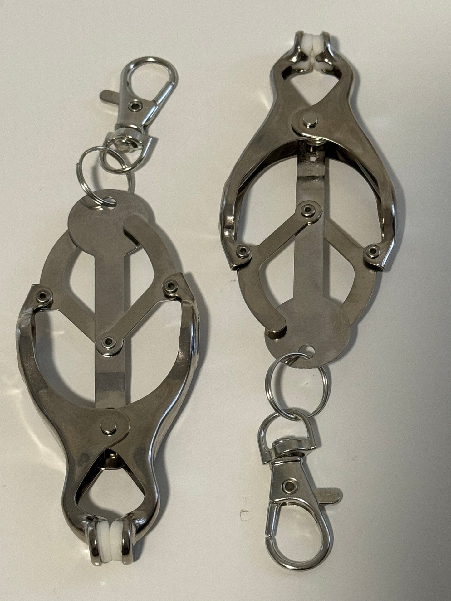 Silver Nipple Clamps with Lobster Clips